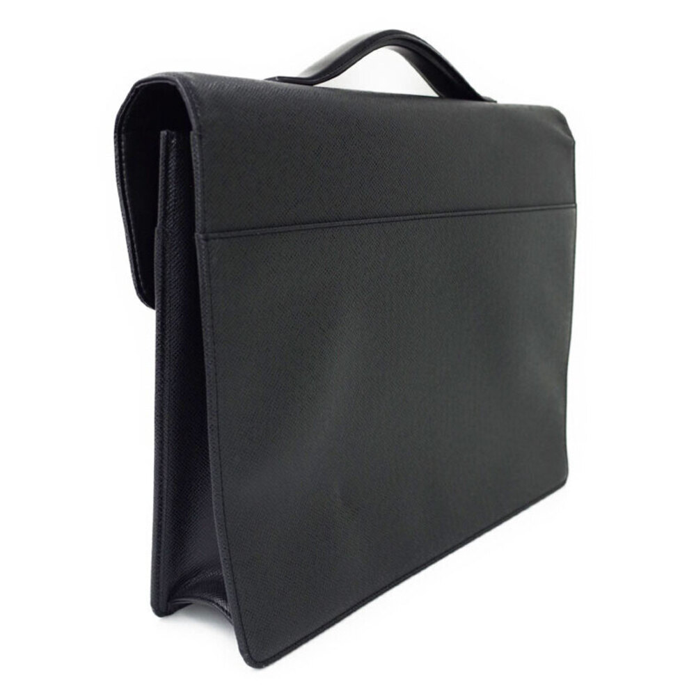 Louis Vuitton Business Bag Taiga Kazan Leather Serviette Black Briefcase